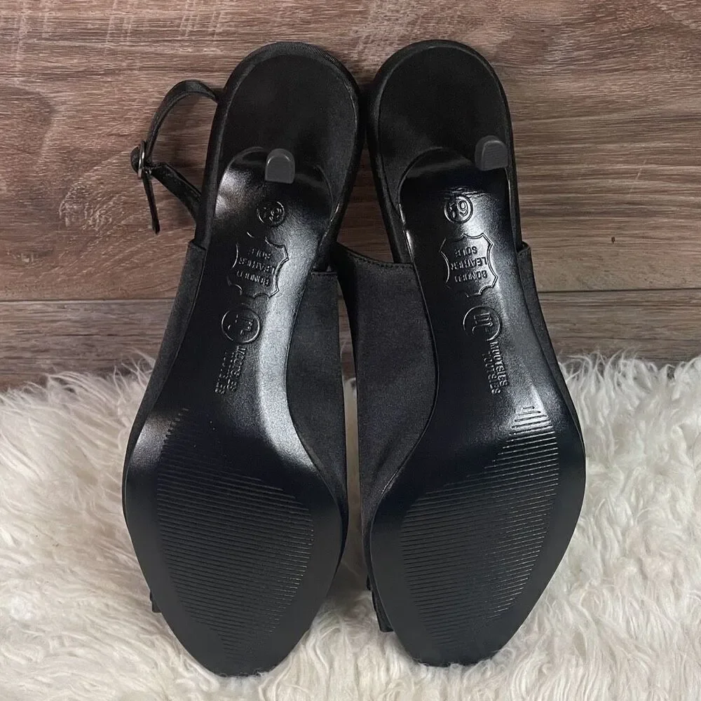 MOOTSIES TOOTSIES Women’s Mogiver Black Dressy Heels Sz 6/12M Prom Wedding Guest